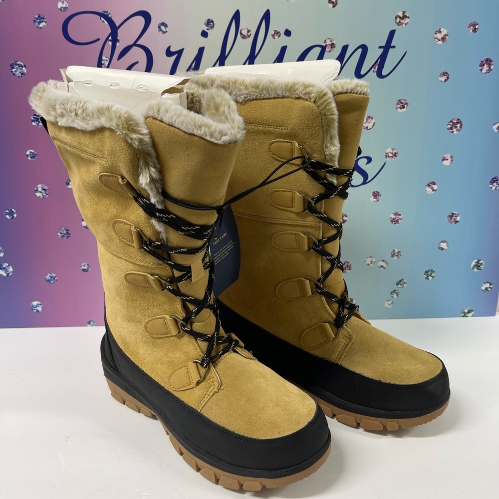 Universal Thread Tan and Black Winter Boots